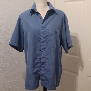 Casual Blue Button Down Shirt for Men